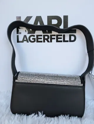 Bolso Karl Lagerfeld Brillo Negro/Plata