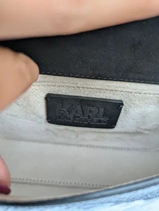 Bolso Karl Lagerfeld Brillo Negro/Plata