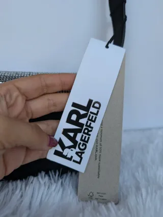 Bolso Karl Lagerfeld Brillo Negro/Plata