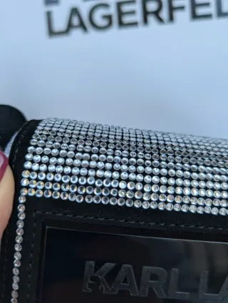 Bolso Karl Lagerfeld Brillo Negro/Plata