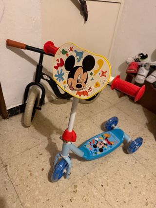 Bicicleta y patinete infantil
