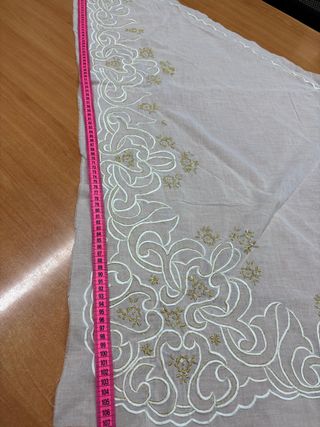 Pico Fallera Batista Blanca, bord. blanco y Oro