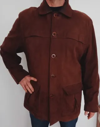 Abrigo de piel Top Piel hombre marrón