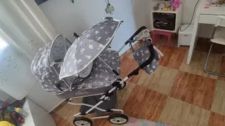 Carro de bebé Rebon gris con estampado