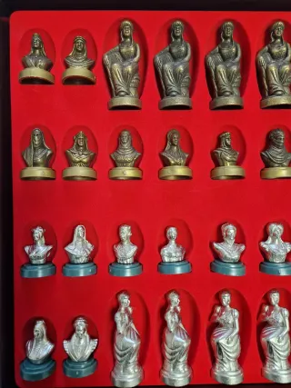 Set ajedrez piezas metálicas. Coleccionista