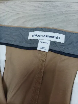 Pantalón Chino Elástico Deportivo Beige 42W 34L