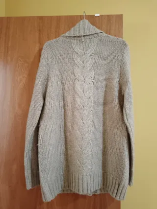 Chaqueta de punto beige señora