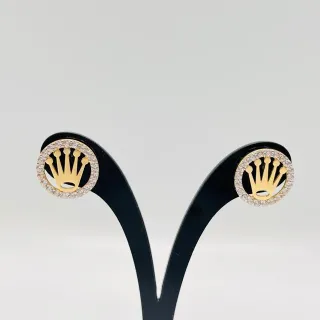 PENDIENTES CORONA CON CIRCONITAS