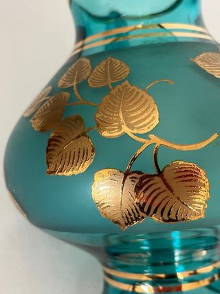 Brocca cristallo Boemia decorata oro