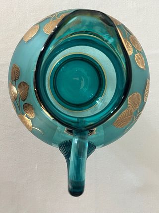 Brocca cristallo Boemia decorata oro