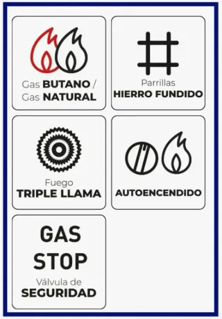 Encimera gas JOHNSON EMH461CGB