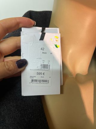 Abrigo Zapa Lana Gris Talla Única