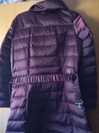 Cazadora larga mujer plumón morada