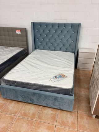 Cama viscoelástica azul + Colchon Viscolastico!