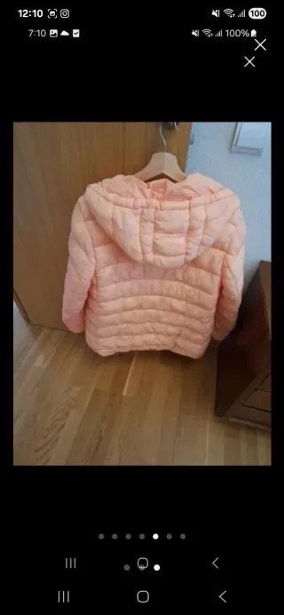 Chaqueta acolchada Benetton mujer rosa