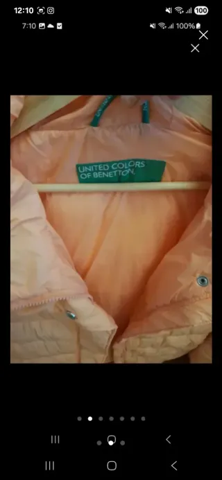 Chaqueta acolchada Benetton mujer rosa