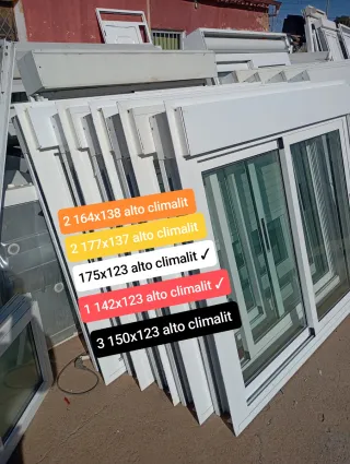 Ventana aluminio 160x127 alto Climalit