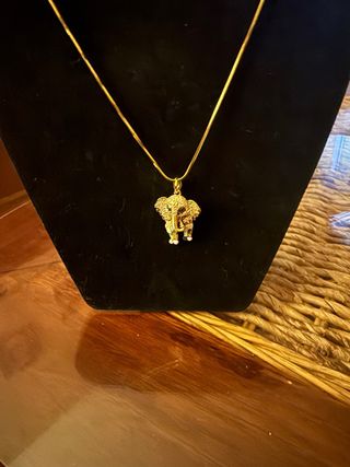 Colgante Elefante Oro Laminado 14K