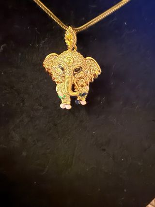 Colgante Elefante Oro Laminado 14K