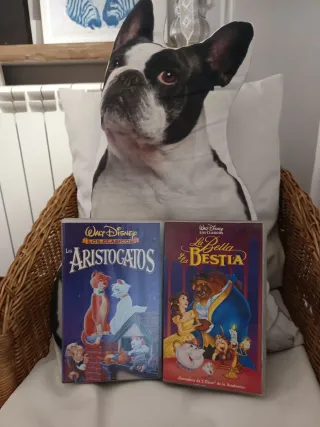 Películas Disney VHS: Aristogatos y Bella y Bestia