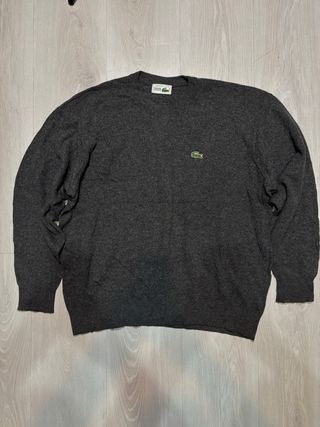 Jersey Lacoste gris pull sweat vintage