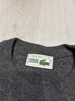 Jersey Lacoste gris pull sweat vintage