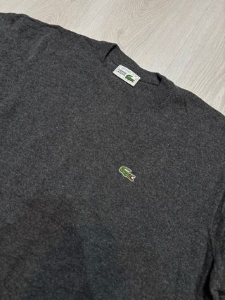 Jersey Lacoste gris pull sweat vintage