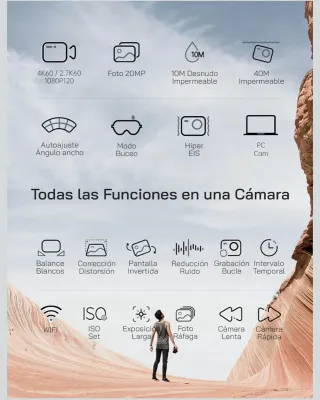 Cámara Deportiva Wolfang GA420 4K