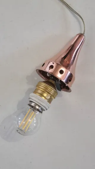 Lampadario Vintage Vetro Opalino Anni '60