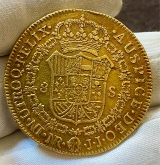 8 Escudos 1804 Santa Fe de Nuevo Reino 26,98 grs