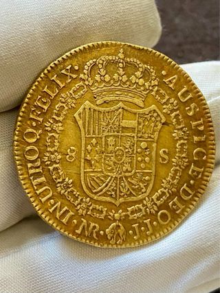 8 Escudos 1804 Santa Fe de Nuevo Reino 26,98 grs