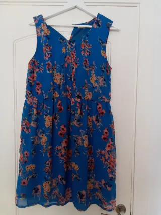 Vestido Amichi floral azul talla XL
