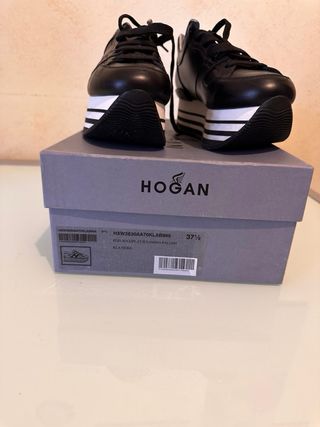Scarpe Hogan donna 37.5 nere con borchie