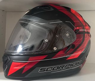 Casco Moto  Scorpion 1200air Negro Rojo talla S