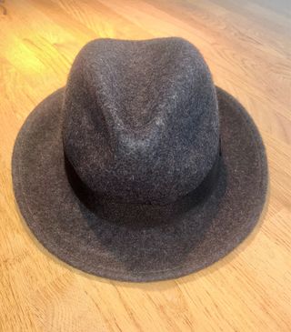 Sombrero Fedora Gris Hombre Ala Corta