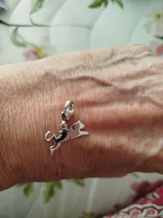 Colgante gato plata para pulseras