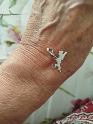 Colgante gato plata para pulseras