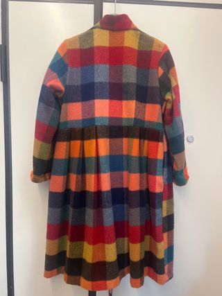 Cappotto a quadri multicolor
