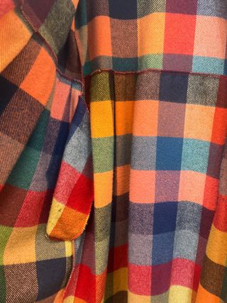 Cappotto a quadri multicolor