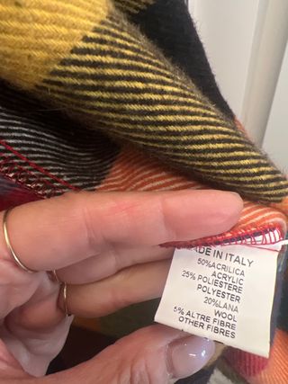 Cappotto a quadri multicolor