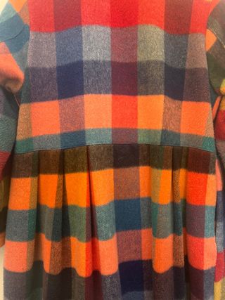 Cappotto a quadri multicolor