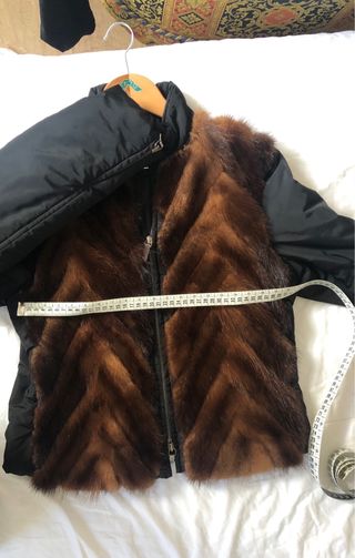 Chaqueta Marella Piel y Nylon