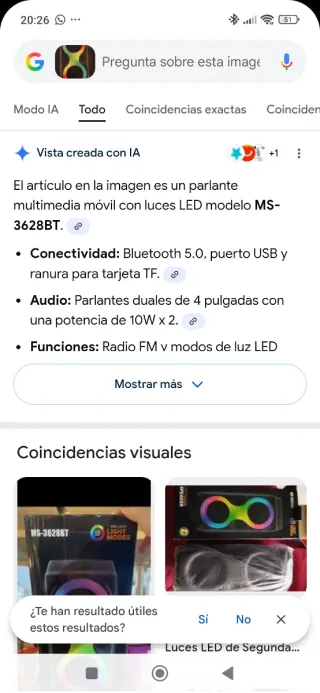 Altavoz Bluetooth con Luces LED