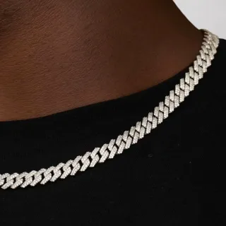 Cadena Cubana Miami Diamantes Plata