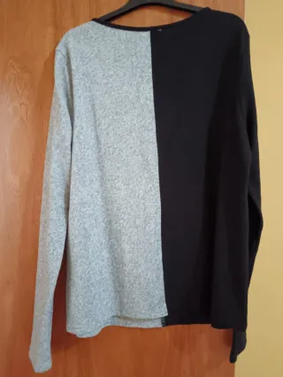 Jersey SHEIN bicolor negro y gris