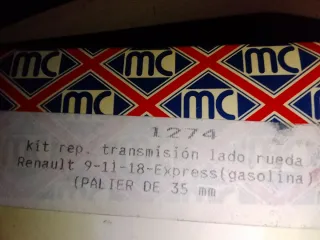 R18 Cristal+Espejo,Juntas,Buje SFK y Guardapolvos