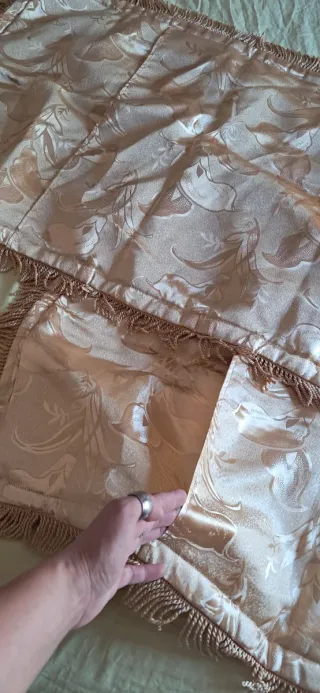 Trapunta matrimoniale con federe oro