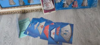 Cuadros de mantos de la Virgen del Pilar y fichas