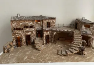 Presepe artigianale legno e sughero