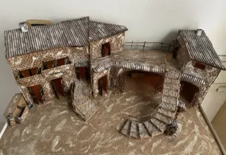 Presepe artigianale legno e sughero